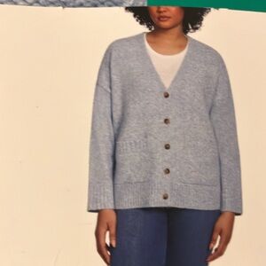 Ella Moss Blue Button Up Cardigan